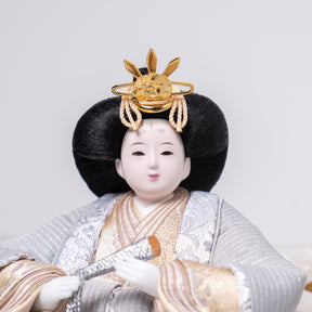 雛人形 絢音平飾り グレー 柴田家千代 薄グレー桜