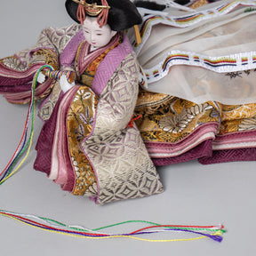 雛人形 絢音平飾り アイボリー 柴田家千代 白藤七宝柄