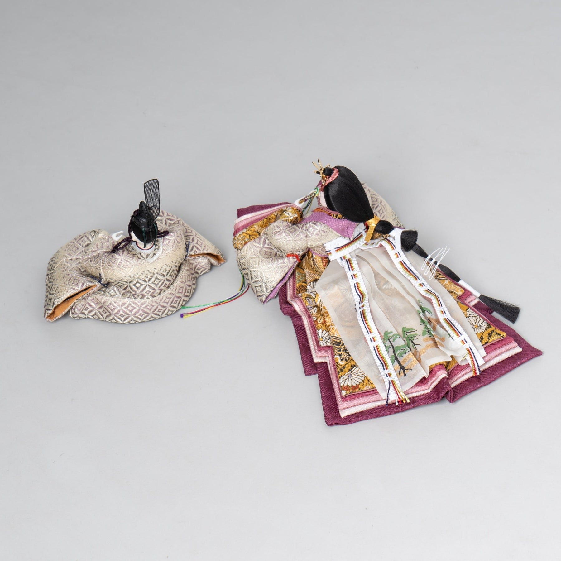 雛人形 絢音平飾り アイボリー 柴田家千代 白藤七宝柄