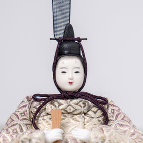 雛人形 絢音平飾り アイボリー 柴田家千代 白藤七宝柄