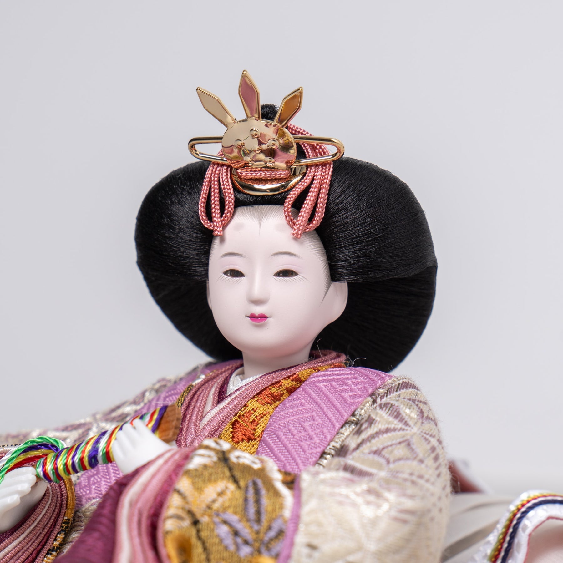 雛人形 絢音平飾り アイボリー 柴田家千代 白藤七宝柄