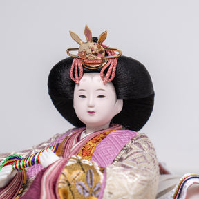 雛人形 絢音平飾り アイボリー 柴田家千代 白藤七宝柄