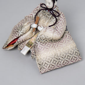 雛人形 絢音平飾り アイボリー 柴田家千代 白藤七宝柄