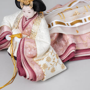 雛人形 絢音平飾り アイボリー 柴田家千代 紺白蔦柄