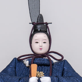 雛人形 絢音平飾り アイボリー 柴田家千代 紺白蔦柄