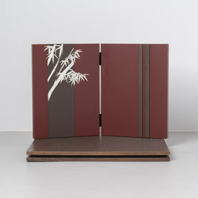 五月人形 玄志 兜飾り 緋色 8号 錆赤縹緘 一徳作