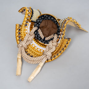 五月人形 玄志 兜飾り ベージュ 7号ベージュ松葉中鍬