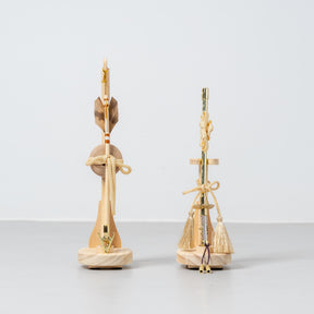 五月人形 玄志 兜飾り ベージュ 7号ベージュ松葉中鍬