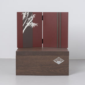 五月人形 玄志 兜収納 緋色 1/5 暁 真朱糸縅