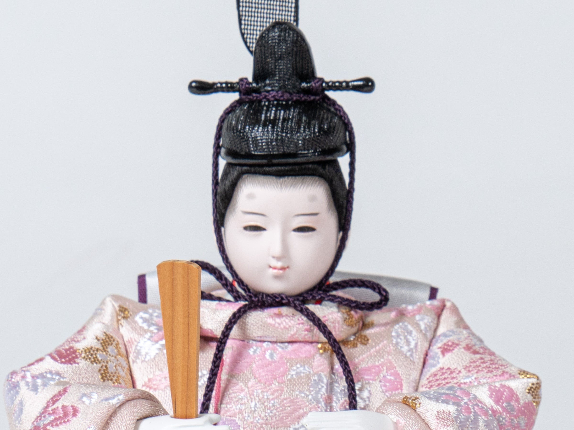 雛人形 胡白収納飾り 白 桃色