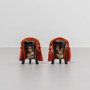 雛人形 わかば平飾り 木目茶 柴田家千代82I