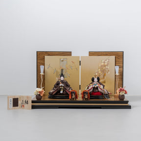 雛人形 わかば平飾り 木目茶 柴田家千代82I