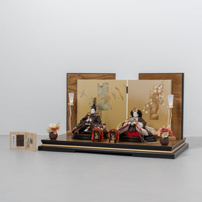 雛人形 わかば平飾り 木目茶 柴田家千代82I