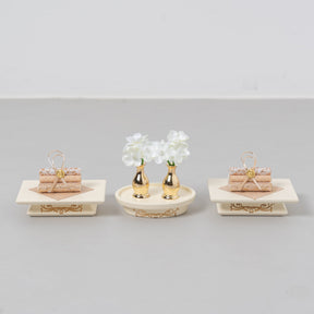 雛人形 光白平飾り 白 平安道翠 立湧桜刺繍