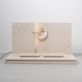 雛人形 光白平飾り 白 平安道翠 立湧桜刺繍