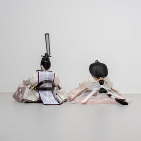 雛人形 光白平飾り 白 平安道翠 立湧桜刺繍