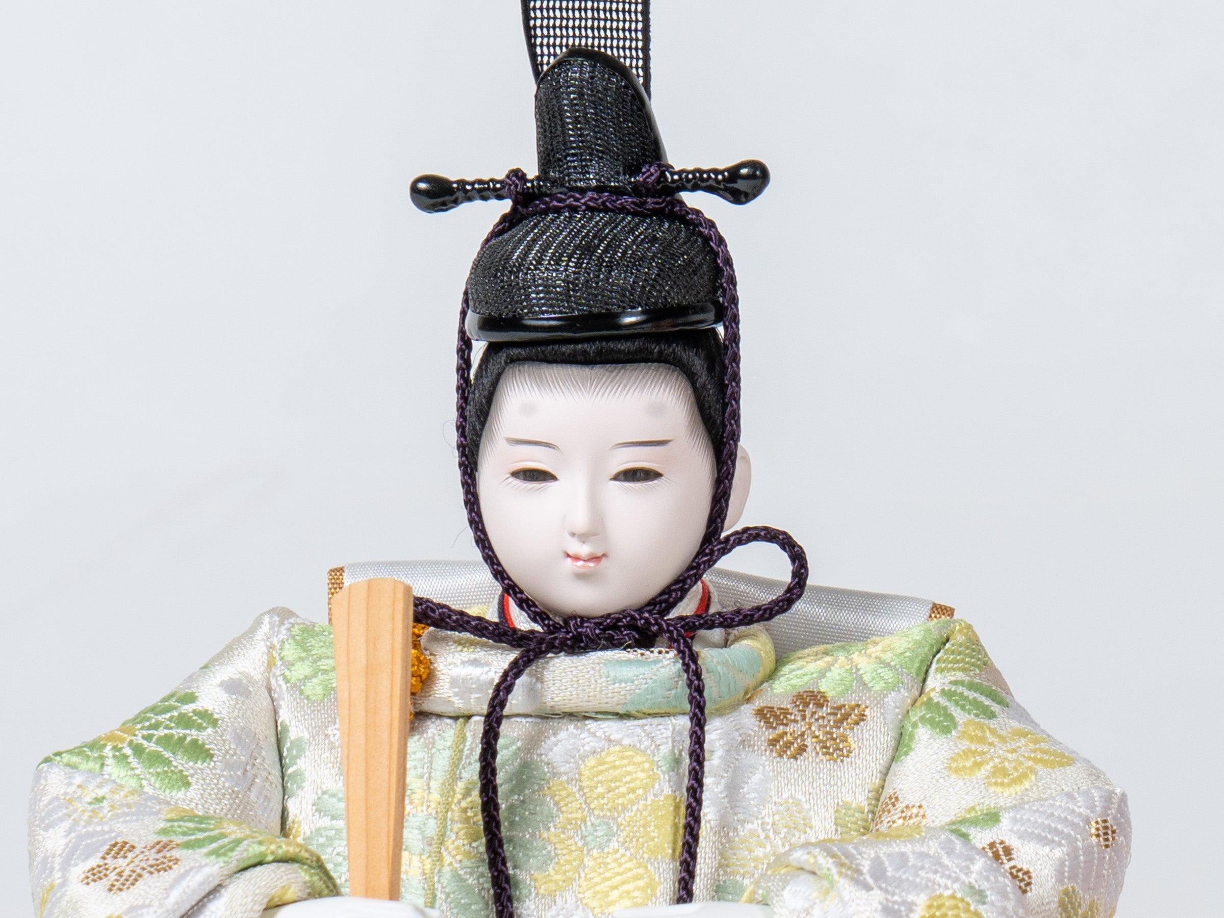 雛人形 沙羅平飾り 木目白 若菜色