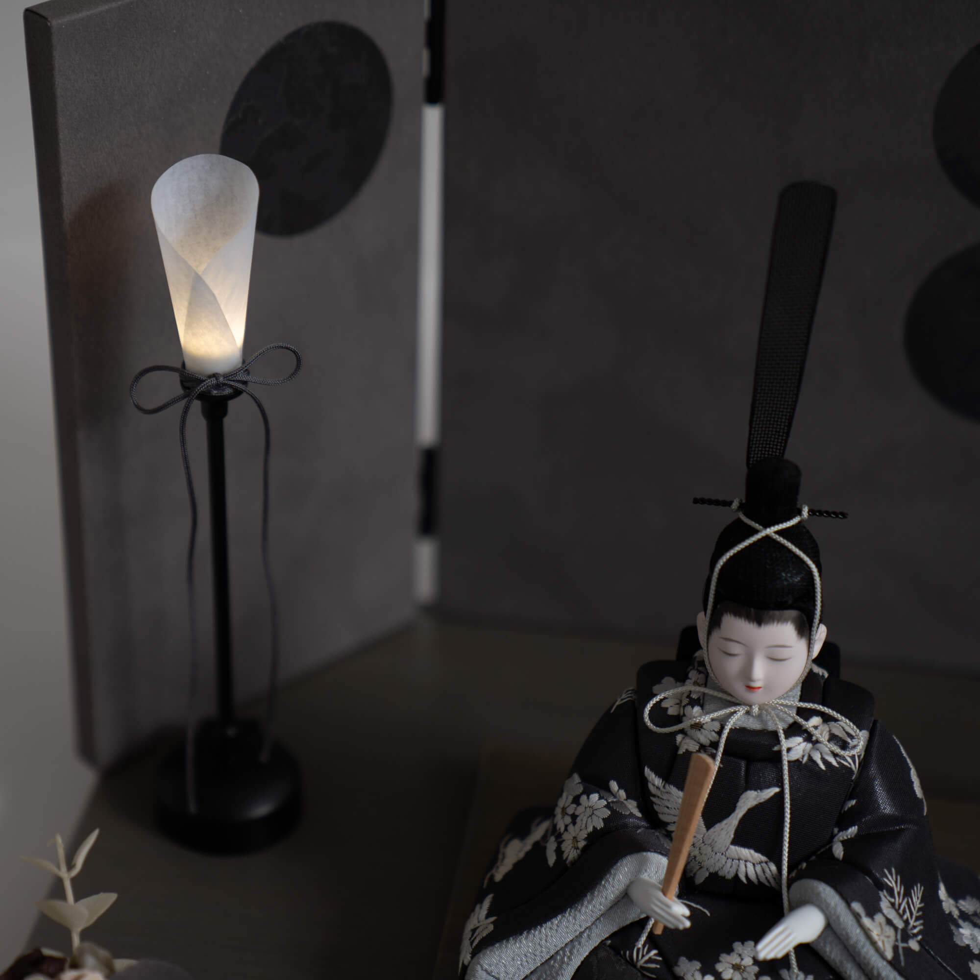 雛人形 星彩 平飾り グレー 一秀 蘇州刺繍紺