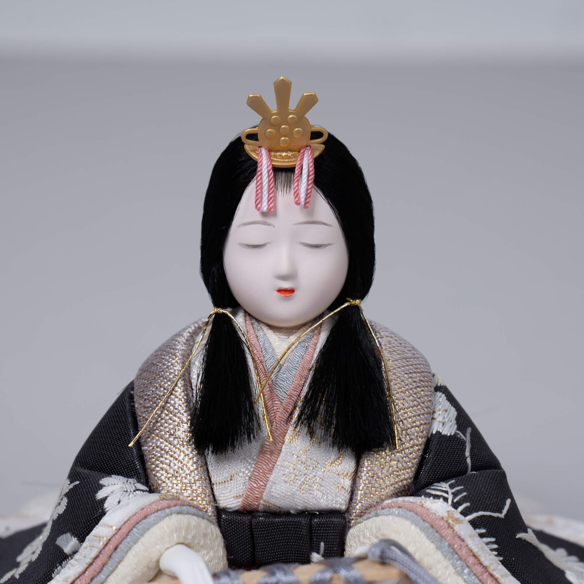 雛人形 星彩 平飾り グレー 一秀 蘇州刺繍紺