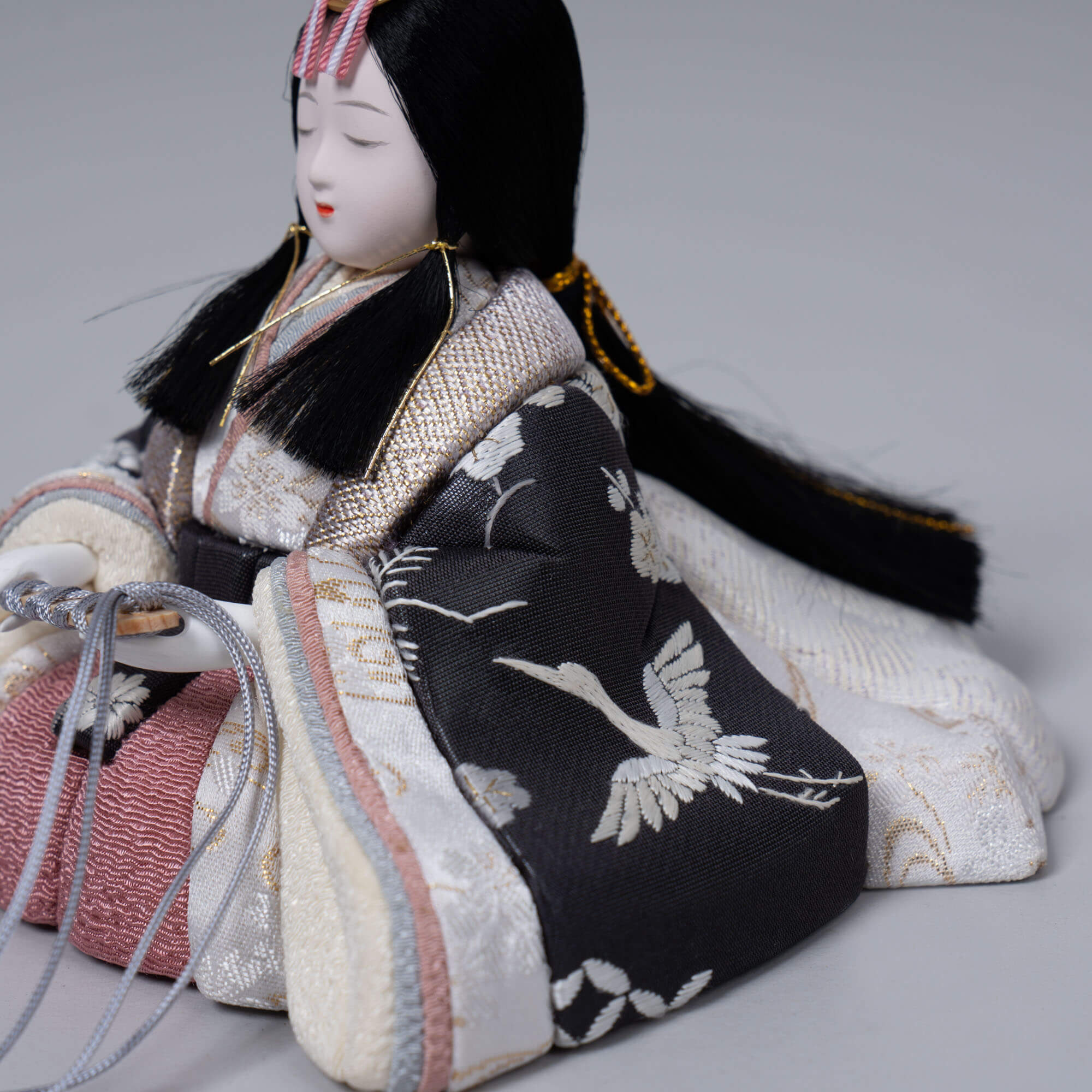 雛人形 星彩 平飾り グレー 一秀 蘇州刺繍紺