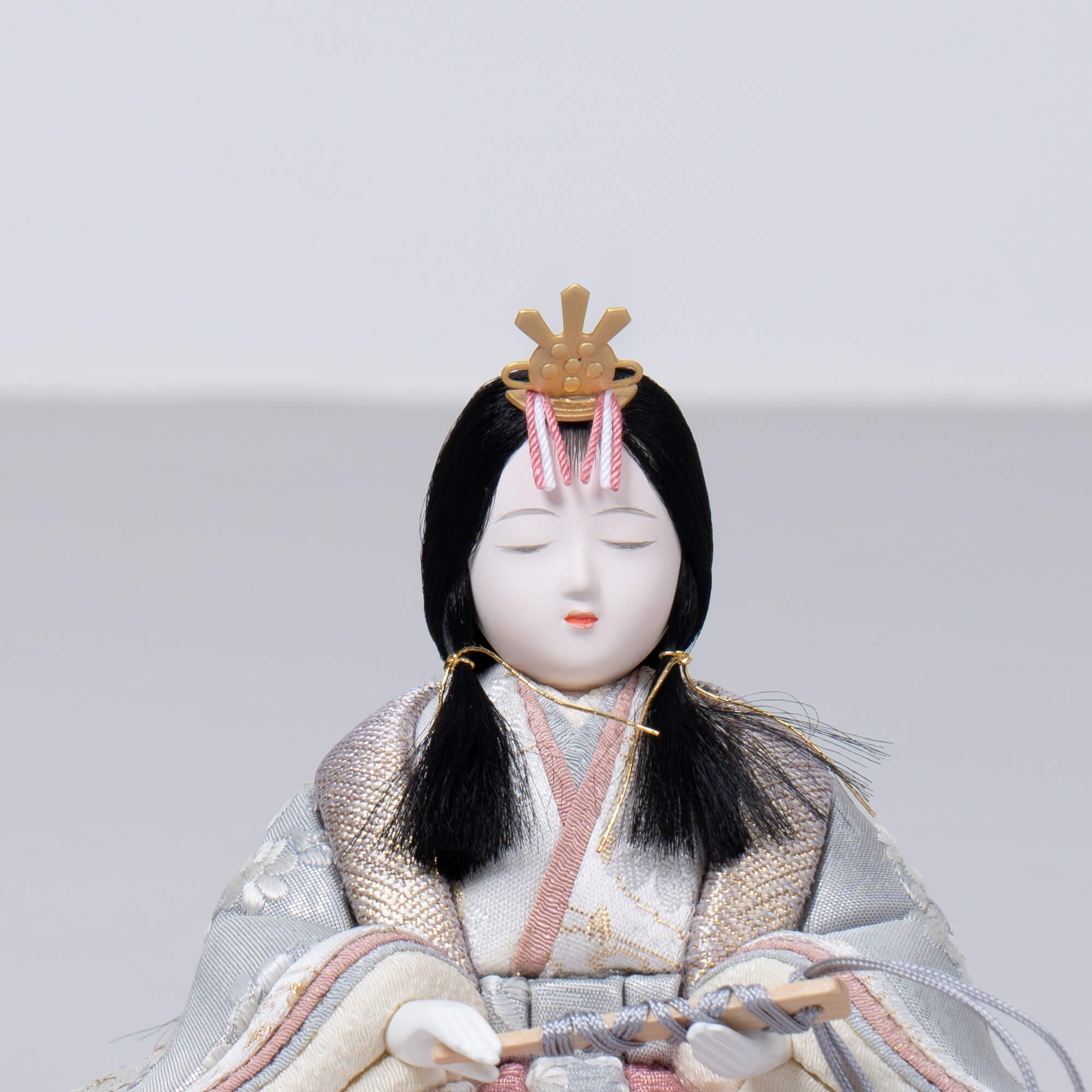 雛人形 星彩 平飾り ナチュラル 一秀 蘇州刺繍銀