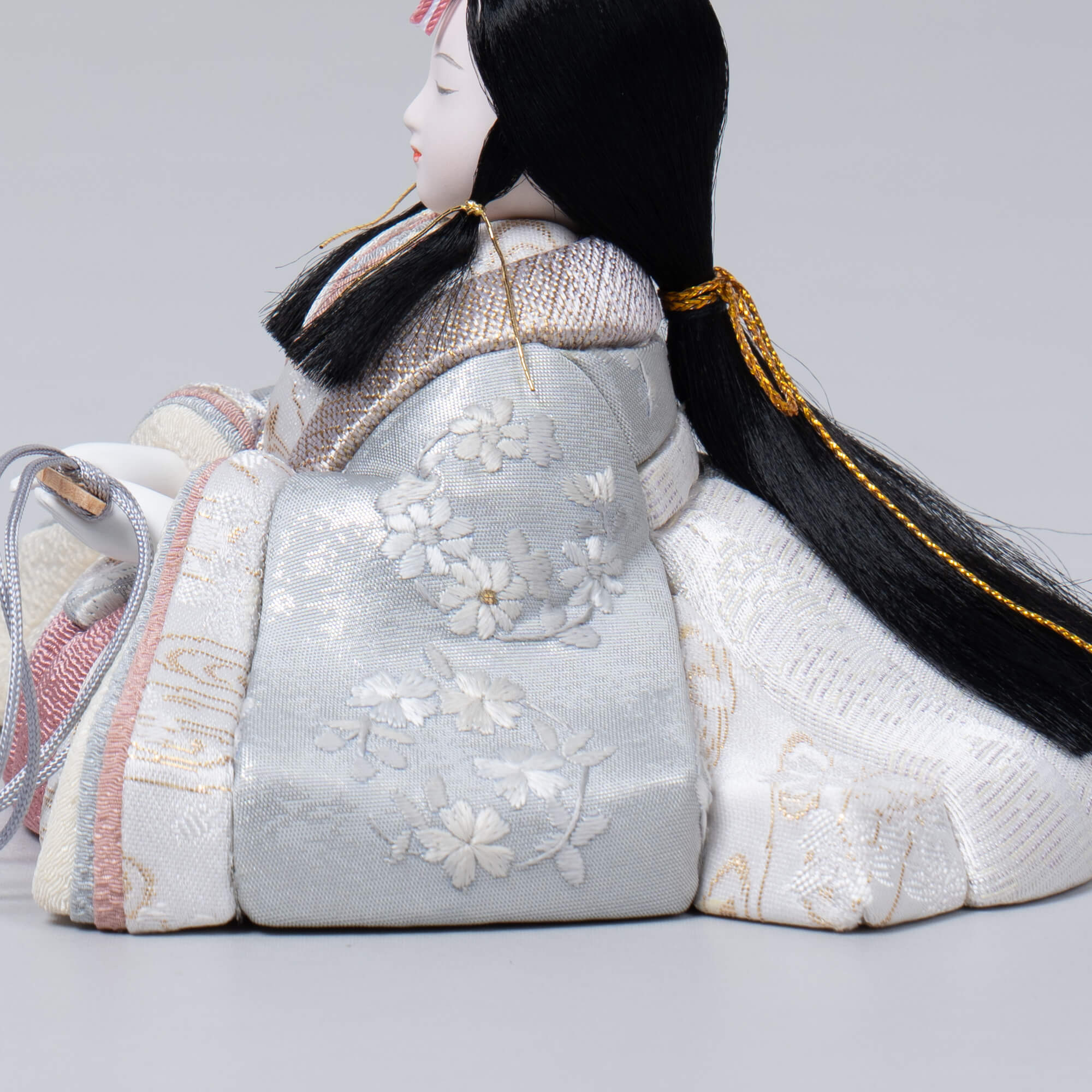 雛人形 星彩 平飾り ナチュラル 一秀 蘇州刺繍銀