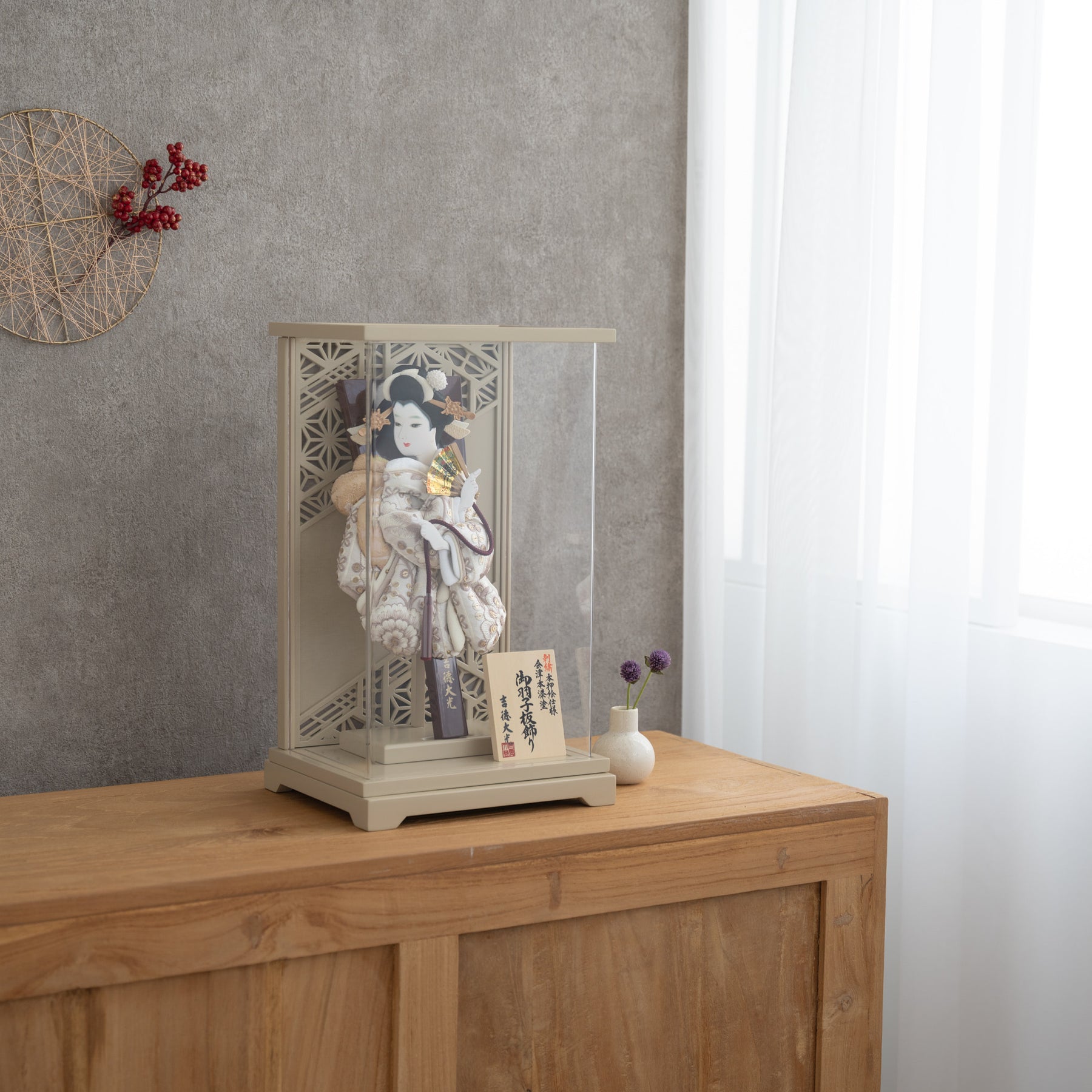 羽子板ケース ベージュ かさね ベージュ 10号 刺繍 吉徳大光