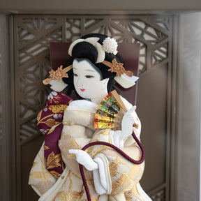 羽子板ケース かさね ブラウン 10号 帯地 吉徳大光