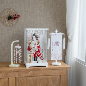 羽子板ケース かさね 白 8号 鹿の子 吉徳大光