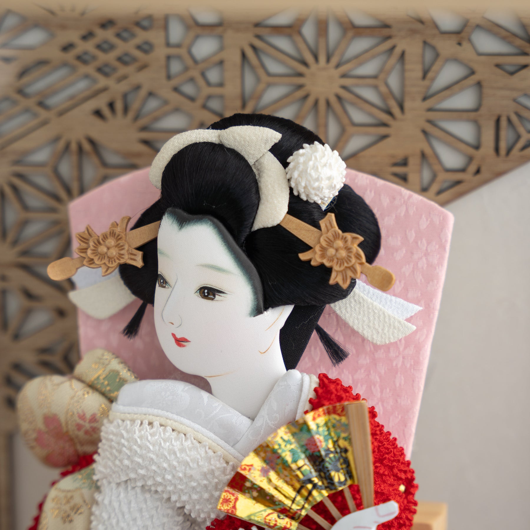 羽子板ケース 華音 白木 8号 鹿の子 吉徳大光