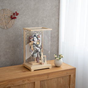 羽子板ケース 華音 白木 8号 帯地 吉徳大光