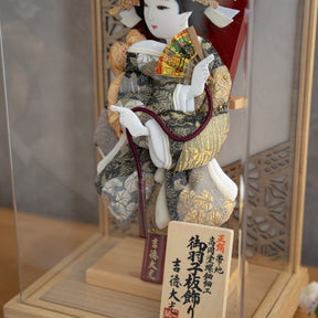 羽子板ケース 華音 白木 8号 帯地 吉徳大光