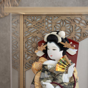 羽子板ケース 華音 白木 8号 帯地 吉徳大光