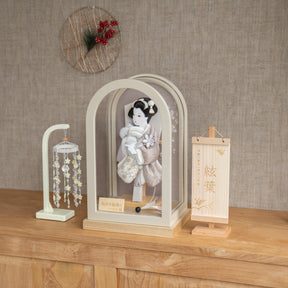 羽子板ケース ロマネ ベージュ 8号 蔦刺繍