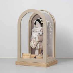 羽子板ケース ロマネ ベージュ 8号 蔦刺繍