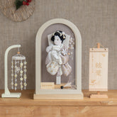 羽子板ケース ロマネ ベージュ 8号 蔦刺繍