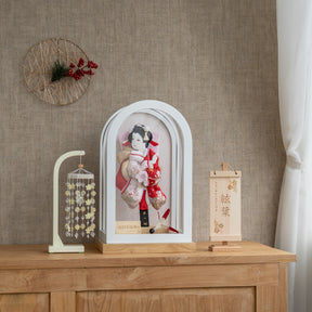 羽子板ケース ロマネ ベージュ 8号 筒描金襴