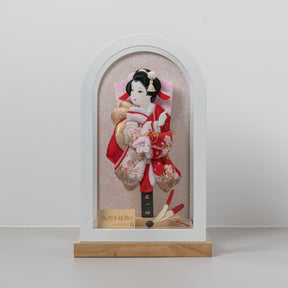 羽子板ケース ロマネ ベージュ 8号 筒描金襴