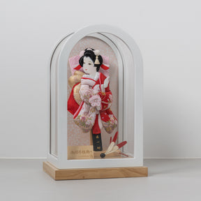 羽子板ケース ロマネ ベージュ 8号 筒描金襴