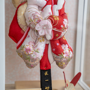 羽子板ケース ロマネ ベージュ 8号 筒描金襴