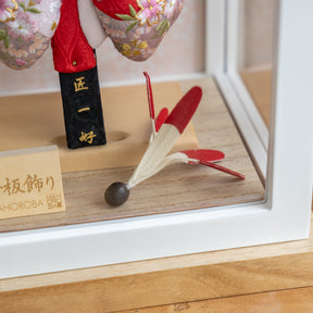 羽子板ケース ロマネ ベージュ 8号 筒描金襴