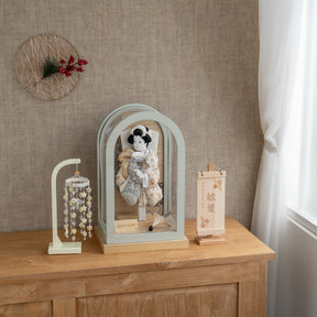 羽子板ケース ロマネ ベージュ 8号 華紋刺繍