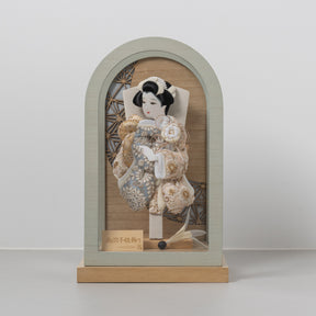 羽子板ケース ロマネ ベージュ 8号 華紋刺繍