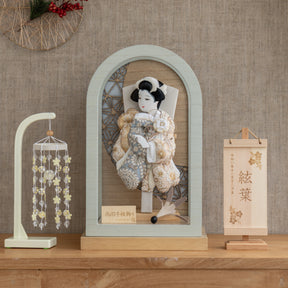 羽子板ケース ロマネ ベージュ 8号 華紋刺繍