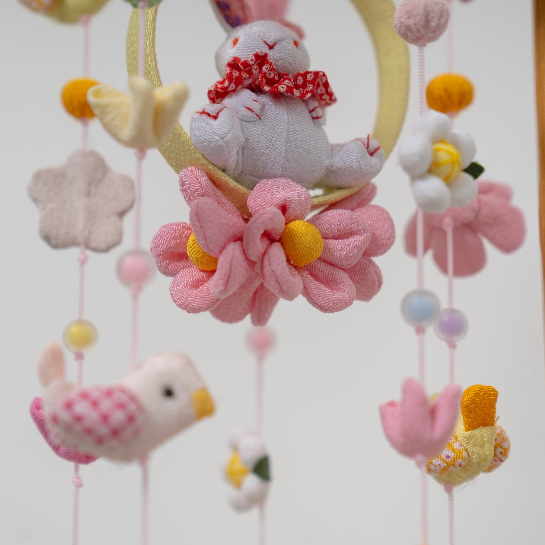 つるし雛 パステルうさぎ ピンク H41