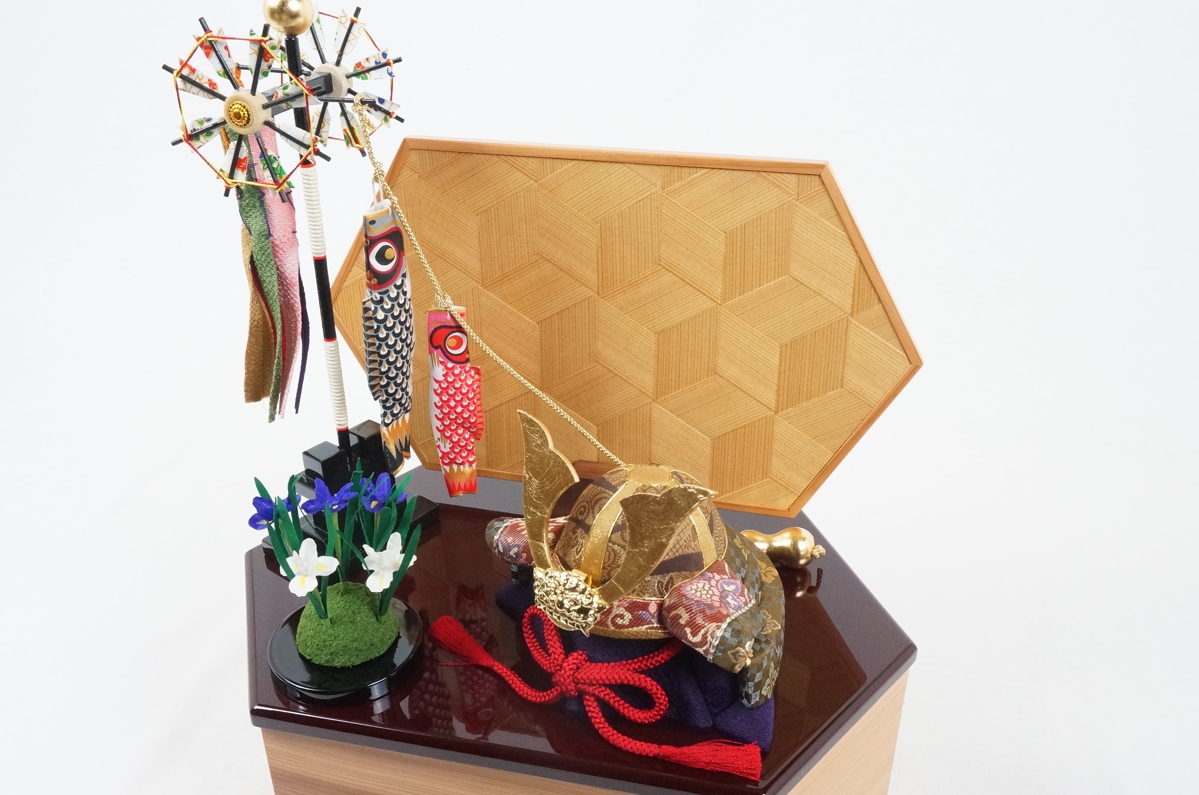 五月人形 宝輝(L) 木目込み兜飾り 柿沼東光