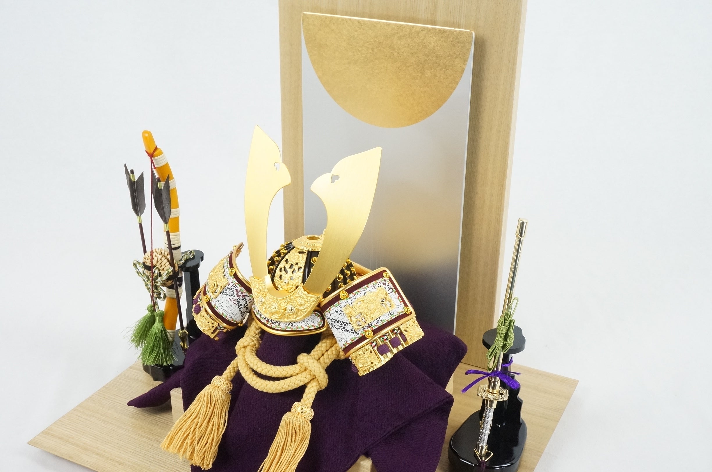 五月人形 明光 兜飾り 純金箔押し8号 一徳作