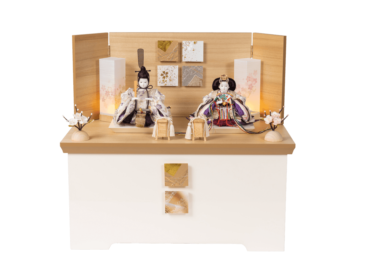 胡白収納飾り 白 ベージュ