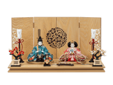 ひより平飾り 白木 吉藤作 正絹花浅葱